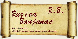 Ružica Banjanac vizit kartica